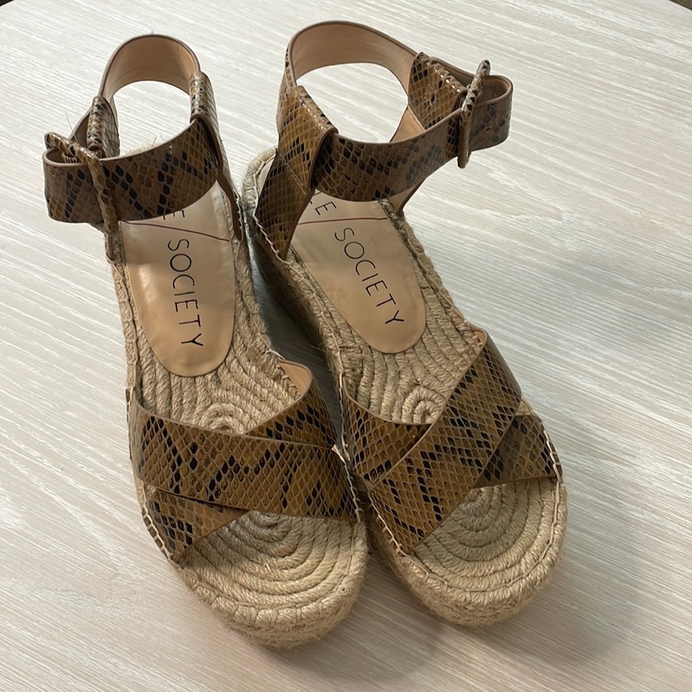 Sole Society Snakeskin Espadrilles